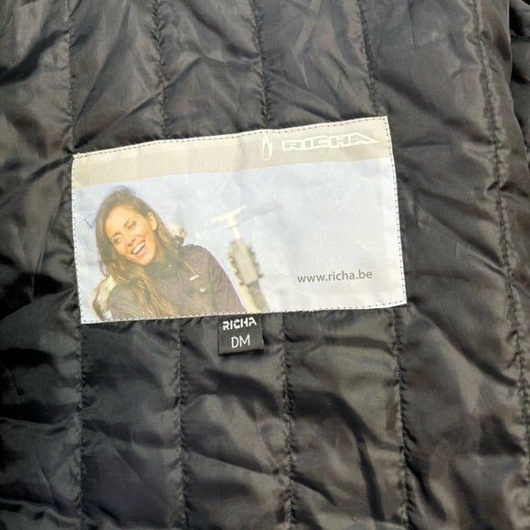 Richa Queen Jacket 2 Black Lady Jacket Rider Jacket Motorcycle Plus Size Medium - Picture 7 of 9